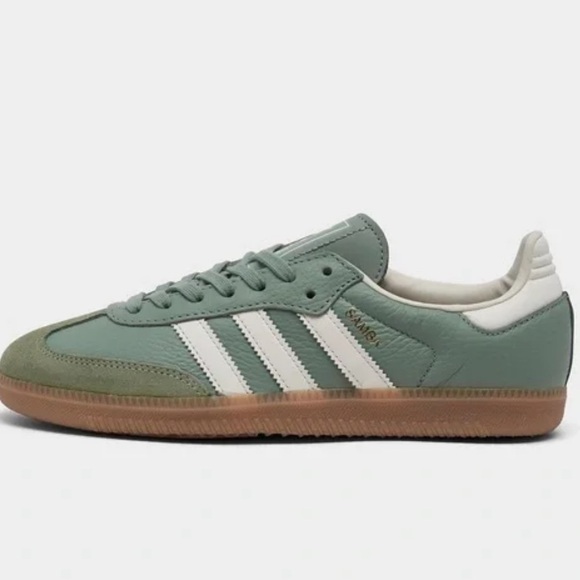 Adidas Men's Mint Green and White Sneakers - Picture 2 of 5